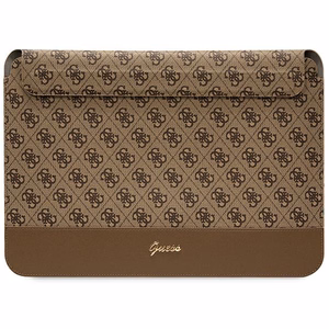 Guess 4G Stripe Metal Logo dėklas 14" nešiojamam kompiuteriui - rudas