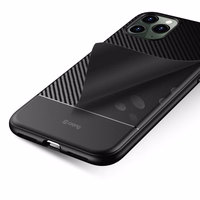 Crong Prestige Carbon Cover - iPhone 11 Pro dėklas (juodas)