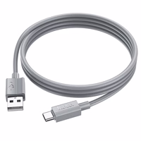 Kabelis USB-A į USB-C Hoco 3A 1 m X107 pilkas