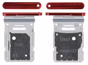 SIM kortelės laikiklis Samsung G781/G780 S20 FE Cloud Red originalus (service pack)