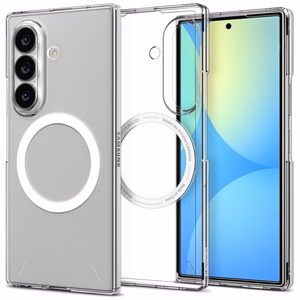 Spigen AirSkin MagFit dėklas, skirtas „Samsung Galaxy Z Fold 8 Ultra“ – skaidrus su balta spalva