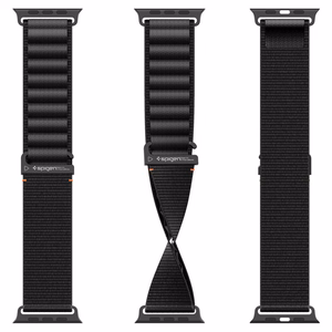 SPIGEN WBF1 dirželis APPLE WATCH 6 / 7 / 8 / 9 / 10 / SE / ULTRA 1 / 2 (44 / 45 / 46 / 49 MM) juodas