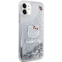 Hello Kitty skystas blizgučių žavesio katės galvos dėklas telefonui iPhone 11 / Xr - sidabrinis