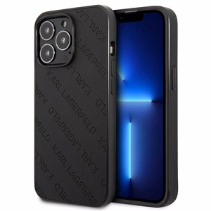 Karl Lagerfeld Perforuotas dėklas telefonui iPhone 13 Pro Max 6.7" - juodas
