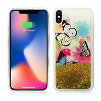 Zizo Liquid Glitter Star dėklas iPhone X (Butterflies)