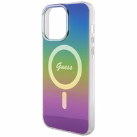 Guess IML Iridescent Magnetinis dėklas telefonui iPhone 15 Pro - juodas
