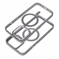 COLOR EDGE MAG COVER magnetinis dėklas telefonui, suderinamas su MagSafe, skirtas IPHONE 17 Pro, titano pilkas