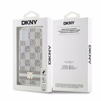 DKNY IML languoto Mono rašto ir spausdintų juostų magnetinis dėklas telefonui iPhone 11 / Xr - smėlinis