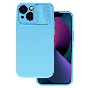 Camshield Soft dėklas iPhone 15 Plus šviesiai mėlynas