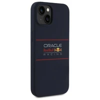 RED BULL dėklas telefonui IPHONE 16 Pro suderinamas su MagSafe RBHMP16L24SIHSRV (Silikoninis horizontalus centrinis logotipas) tamsiai mėlyna