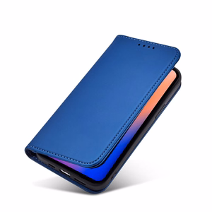 Magnetinis dėklas kortelėms iPhone 12 Pro dangtelis kortelių piniginė kortelių stovas mėlynas
