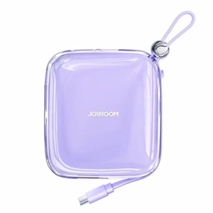 Išorinė baterija Joyroom JR-L005 violetinė 10000mAh 12W (PD / QC3.0) + integruotas Lightning laidas