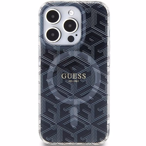 GUESS чехол для IPHONE 15 Pro Max совместимый с MagSafe GUHMP15XHGCUSTGK (IML GCUBE) чёрный