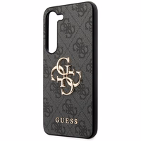 Guess GUHCS23S4GMGGR S23 S911 pilkas/pilkas kietas dėklas 4G Big Metal Logo