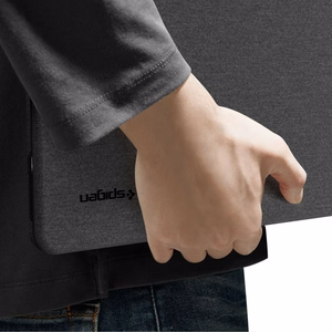 Spigen Urban Fit juodas dėklas, skirtas 2026 m. MacBook Neo 13 col.