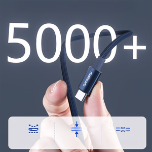 Choetech XCC-1068 PD 60W USB-C - USB-C laidas su ekranėliu 1.2 m - mėlynas