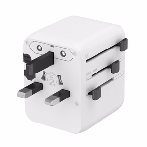 Gembird TPA-1A2C20-01-W universalus kelioninis maitinimo adapteris, 20 W, baltas