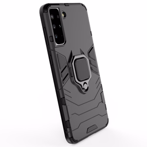 Ring Armor tvirtas hibridinis dėklas telefonui su magnetiniu laikikliu Samsung Galaxy S22+ (S22 Plus) juodas