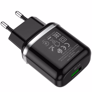 Telefono įkroviklis Hoco USB A QC3.0 3A 18W N3 juodas