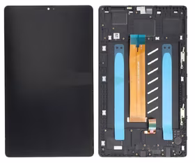 Ekranas Samsung T225 Tab A7 LTE su lietimui jautriu stikliuku ir rėmeliu Black (Refurbished) ORG