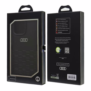Audi Sintetinės odos iPhone 16 Pro Max 6.9" juodas/juodas kietas dėklas AU-TPUPCIP16PM-GT/D2-BK