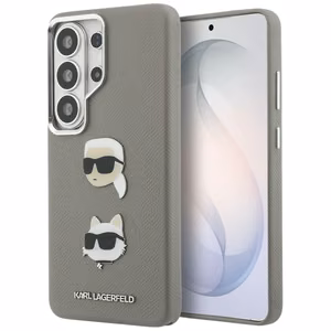 Karl Lagerfeld Saffiano Double Heads Metal case for Samsung Galaxy S26 Ultra - silver