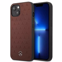 Mercedes odinis dėklas su žvaigždžių raštu iPhone 13 mini telefonui - raudonas