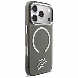Karl Lagerfeld IML KL Script Logo MagSafe Dėklas for iPhone 17 Pro Max - juodas