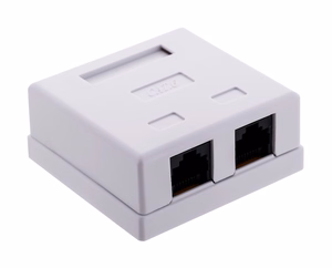 Alantec GN011 – paviršinė Cat 6 tinklo rozetė, balta