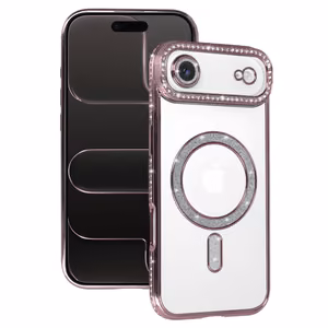 Dėklas telefonui (m) Bling Magsafe Case for Iphone 17 Air - rožinis