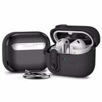 "Tech-Protect" plonas dėklas su kabliuku, skirtas "Samsung Galaxy Buds 3 / 3 FE / 3 Pro" - juodas