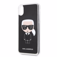 Karl Lagerfeld KLHCI65ICGBK iPhone XsMax juodas Iconic Glitter dėklas