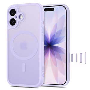 Tech-Protect MagPeak MagSafe CC  iPhone 17 dėklas, matinis violetinis