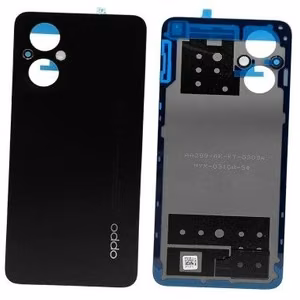 Galinis dangtelis Oppo Reno7 Z 5G/Reno7 Lite/Reno8 juodas (be kameros lęšio) originalus (naudotas Grade B)