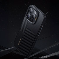 Montage Magnetinis Armor Pro Kevlar dėklas su metalo rėmu 600D+1500D (MA62) iPhone 15 Pro Max juodas (m)