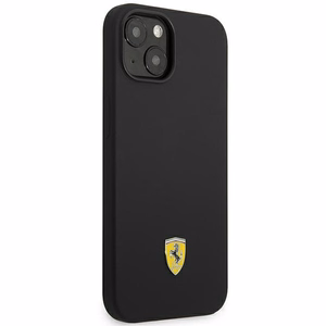 Ferrari FEHCP14MSIBBK iPhone 14 Plus 6.7" чёрный/чёрный жёсткий чехол Silicone Metal Logo