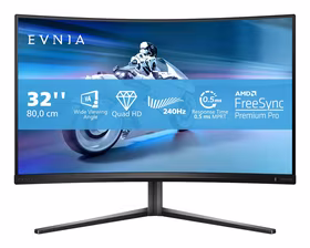 Philips Evnia 5000 32M2C5500W/00 kompiuterio monitorius 80 cm (31.5") 2560 x 1440 pikseliai Quad HD LCD Juoda