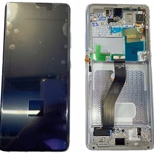 Originalus Samsung G998 / Galaxy S21 Ultra LCD ekrano ir jutiklinio skydelio modulis su rėmeliu, sidabrinis Phantom Silver (gamintojo serviso pakuotė)