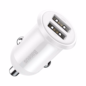 Baseus automobilinis įkroviklis Grain Pro 2x USB 4,8A baltas