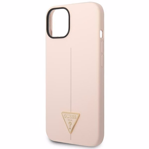 Guess GUHCP14MSLTGP iPhone 14 Plus 6.7 "rožinis/rožinis kietas dėklas Silicone Triangle