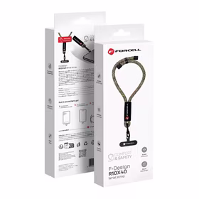FORCELL F-DESIGN R10X40 riešo telefono virvelė su reguliuojamu ilgiu (maks. 20cm kilpoje) žalia rožinė violetinė