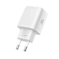 Tech-Protect NCA20 PD 20W QC3.0 USB-A / USB-C sieninis įkroviklis + USB-C / Lightning kabelis 100cm - baltas