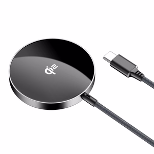 Acefast E24 Qi2 15W magnetinis indukcinis įkroviklis su 1.2m USB-C laidu - juodas