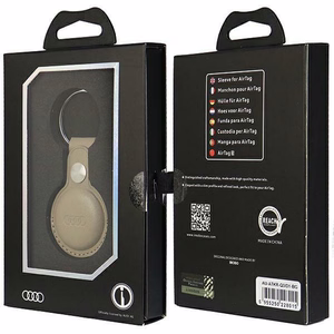 Audi Sintetinės odos AirTag dėklas - smėlio spalvos