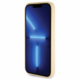 Guess GUHCP14LHG4SGD dėklas telefonui iPhone 14 Pro – auksinis Blizgus Script Big 4G