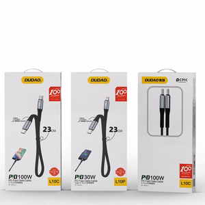 Dudao L10C USB-C - USB-C PD kabelis 100W 5A 0.23m - juodas
