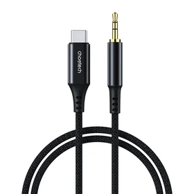 Choetech AUX006 USB-C / mini lizdas 3,5 mm kabelis 1 m - juodas