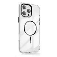 Clear Thin Mag dėklas for iPhone 16 6,1" juodas