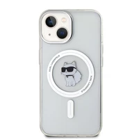 Karl Lagerfeld IML Choupette Magnetinis dėklas telefonui iPhone 15 - permatomas