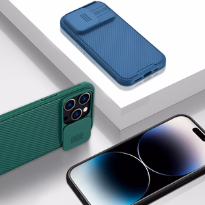 Dėklas Nillkin CamShield Pro Apple iPhone 14 Pro mėlynas